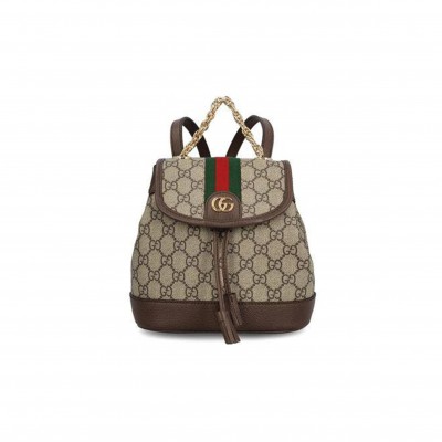 GUCCI OPHIDIA GG BEIGE-EBONY MINI BACKPACK 795221 (20.5*20*12cm)